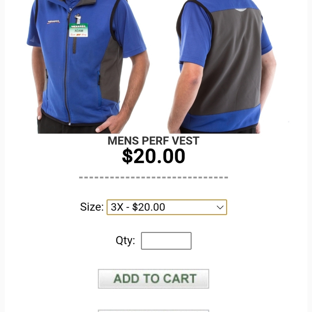 Menards Uniform